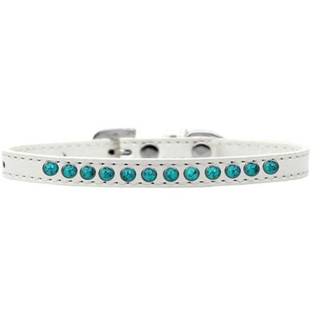 UNCONDITIONAL LOVE Southwest Turquoise Pearl Puppy CollarWhite Size 12 UN851288
